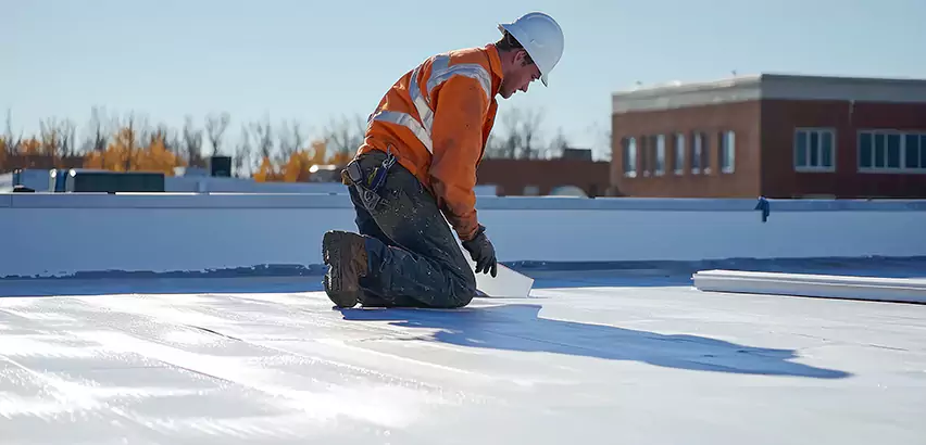 Flat Roof Drain Installation in Matteson