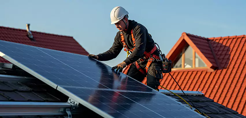 Solar Panels on Steel Roof Installation in Matteson