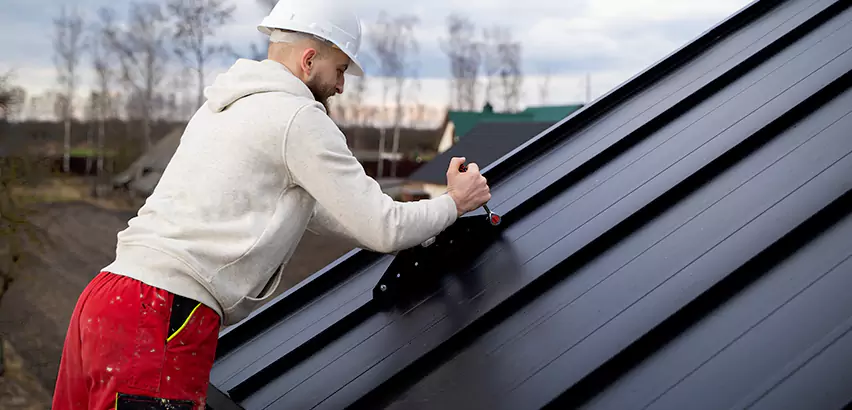 Tin Roof Ridge Cap Installation in Matteson